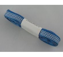 Stuha žakárová 10mm kostička střední modrá