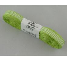 Stuha žakárová 10mm kostička sv. zelená