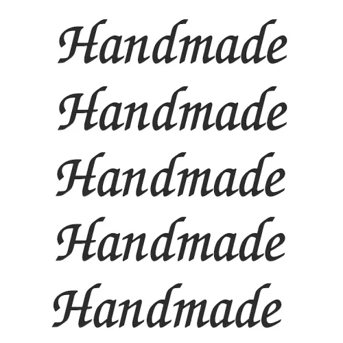 Nažehlovací aplikace nápis Handmade na kartičce 8x10cm