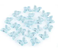 Plastové korálky motýl 15x18 mm modrá andělská 20 ks