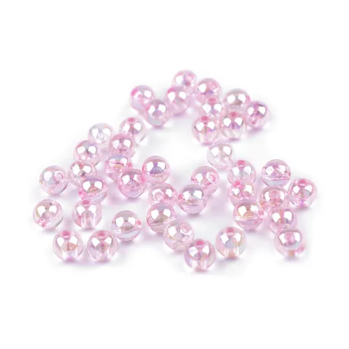 Plastové korálky duhové Ø8 mm