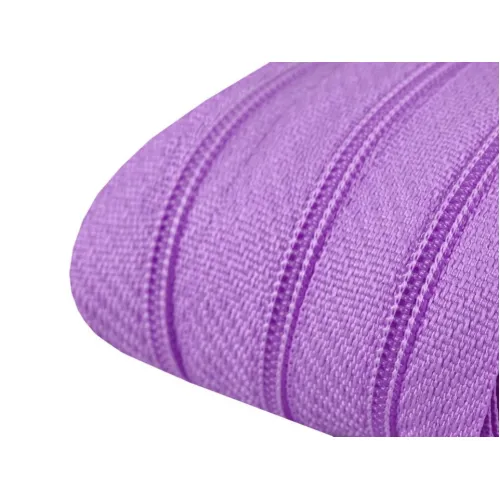 Zip spirálový v metráži 3mm sv. fialová Zip spirálový v metráži 3mm sv. fialová