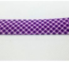 Šikmý proužek 20mm BA/PES kostička fialová