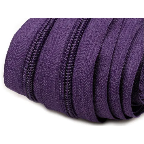 Zip spirálový v metráži 5mm švestkový Zip spirálový v metráži 5mm švestkový