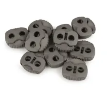 Brzdičky s dvěmi dírkami 20x20 mm olivově šedá 500 ks