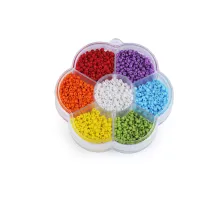 Sada skleněných rokajlů v boxu mix 1 krab.