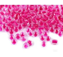 Rokajl 6/0 - 4 mm s průtahem, zářivé barvy růžová neon 450 g