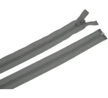 Zdrhovadlo zip plastový 40cm dělitelný šíře 6mm šedá
