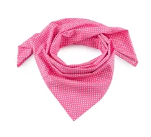 Bavlněný šátek s puntíky 65x65 cm pink 1 ks