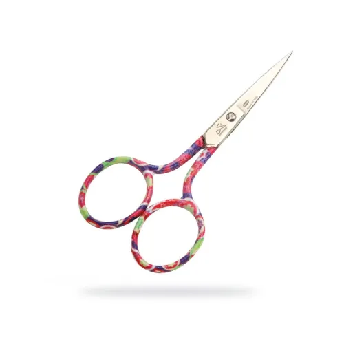 Nůžky vyšívací 9cm rainbow růžovomodrý vzor