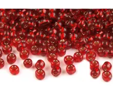 Rokajl 6/0 - 4 mm s průtahem červená jahoda 450 g