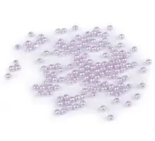 Plastové voskové korálky / perly Glance Ø4 mm fialová nejsvětlejší 10 g