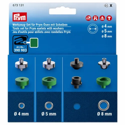 Přípravky pro průchodky Prym 4, 5 a 8 mm