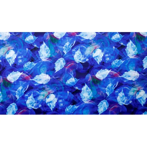 Funkční počesaný úplet Alpina modré listy