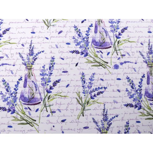 Dekorační látka Loneta levandule bílá 1 m