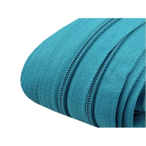 Zip spirálový v metráži 3mm zelenomodrá Zip spirálový v metráži 3mm zelenomodrá