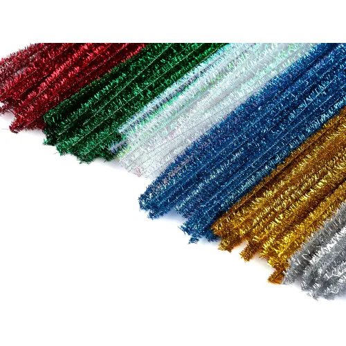 Chlupaté drátky na tvoření lurexové Ø6 mm délka 30 cm