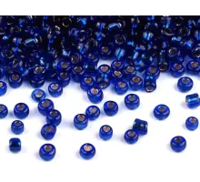 Rokajl 12/0 - 2 mm s průtahem modrá sytá 50 g