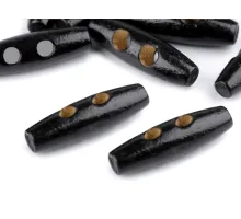 Knoflík dřevěný oliva 12x40 mm černé
