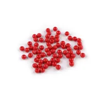 Plastové korálky Ø6 mm červená 10 g