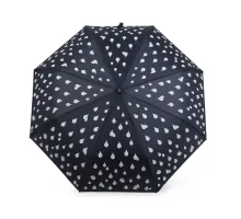 Dámský skládací vystřelovací deštník kapky kouzelný modrá tmavá 1 ks