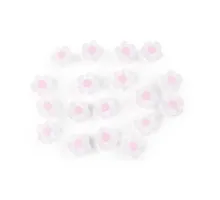 Plastové korálky květ matný Ø13 mm růžová nejsv. 10 g