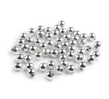 Plastové voskové korálky / perly Glance Metalic Ø6 mm stříbrná 20 g