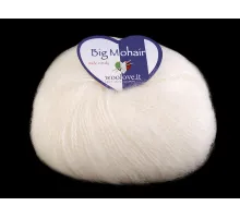 Pletací příze Big Mohair 25 g bílá mléčná 1 ks