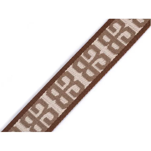 Oboustranný popruh šíře 38 mm - béžový