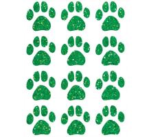 Nažehlovací aplikace třpytivá psí stopy zelená