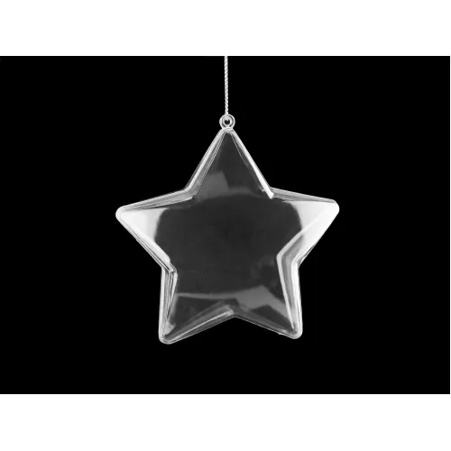 Plastová hvězda dvoudílná k zavěšení Plastová hvězda dvoudílná k zavěšení