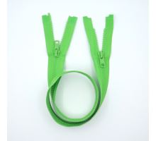 YKK Zip kostěný dělitelný dvoucestný VISLON® 75cm sv. zelená