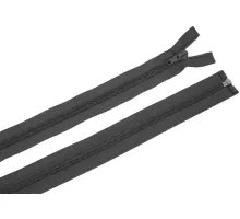 Zdrhovadlo zip plastový 40cm dělitelný šíře 6mm temně šedá