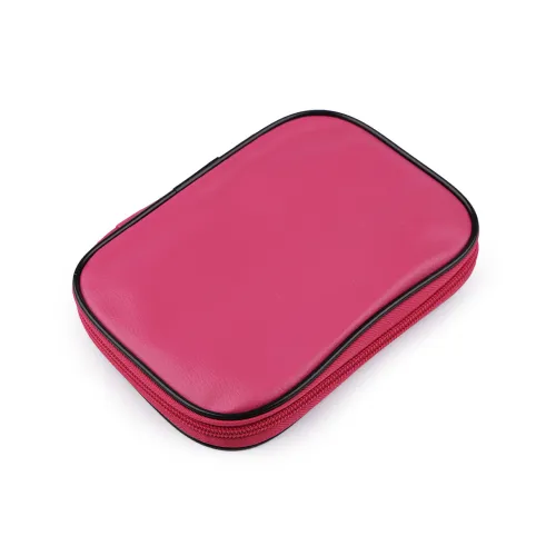 Sada kovových háčků a pomůcek na háčkování v pouzdře pink 1 sada