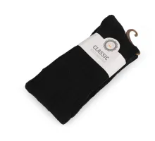 Dámské bavlněné nadkolenky vzorované černá 1 pár