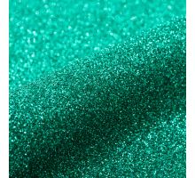 Nažehlovací glitrová fólie na textil 15x25cm tm. zelená