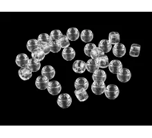 Plastové korálky s velkým průvlekem 9x6 mm transparent 20 g