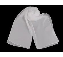 Letní šátek / šála, lehký 45x155 cm bílá 1 ks