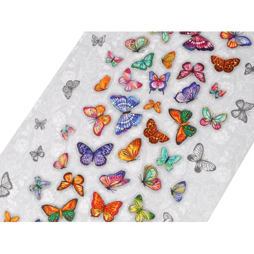 Bavlněné vaflové piké motýl šedá nejsvětlejší 1 m Bavlněné vaflové piké motýl šedá nejsvětlejší 1 m