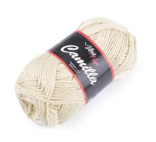 Bavlněná pletací příze Camilla 50 g béžová nejsv. 1 ks
