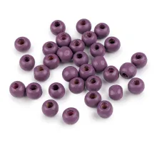 Dřevěné korálky Ø10 mm fialová sv. 1000 g