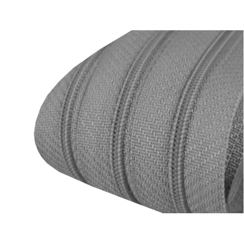 Zip spirálový v metráži 3mm světle šedá Zip spirálový v metráži 3mm světle šedá