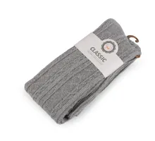 Dámské bavlněné nadkolenky vzorované šedá 1 pár