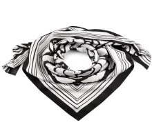 Saténový šátek 90x90 cm bílá 1 ks