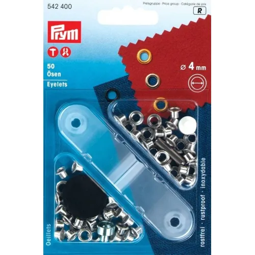 Průchodky PRYM kovové 4mm nikl Průchodky PRYM kovové 4mm nikl