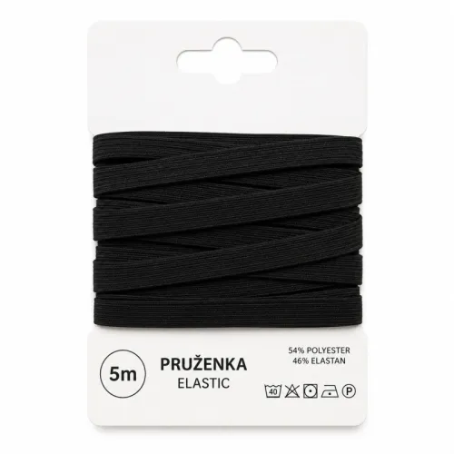 Pruženka černá šíře 7,9mm délka 5m